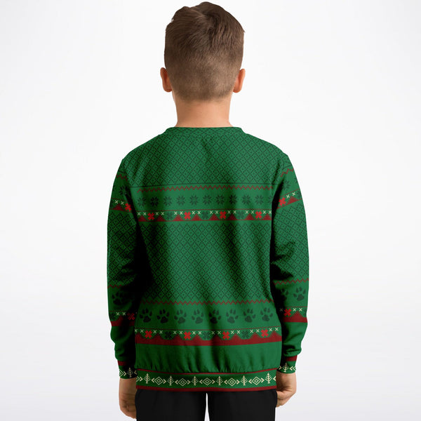 Feliz Navidog - Shiba Inu - Athletic Kids/Youth Sweatshirt
