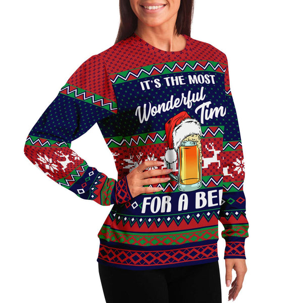 Wonderful time for a beer - Athletic Sweatshirt