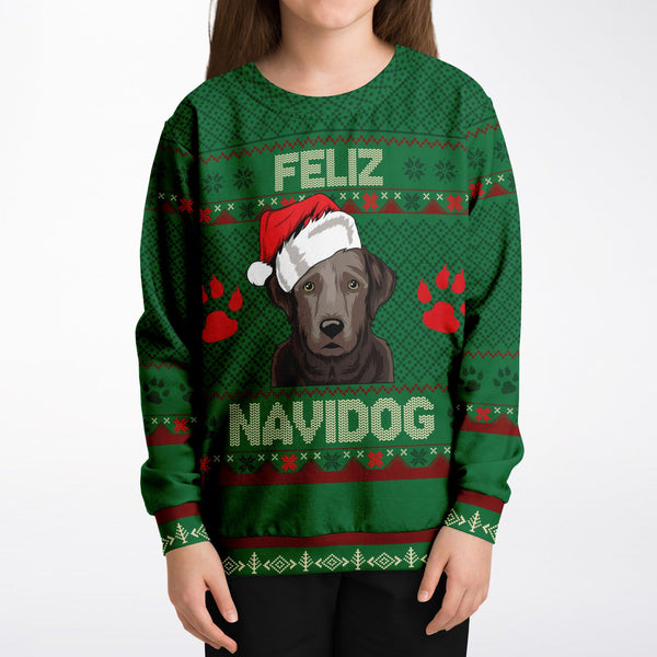 Feliz Navidog - Labrador - Athletic Kids/Youth Sweatshirt