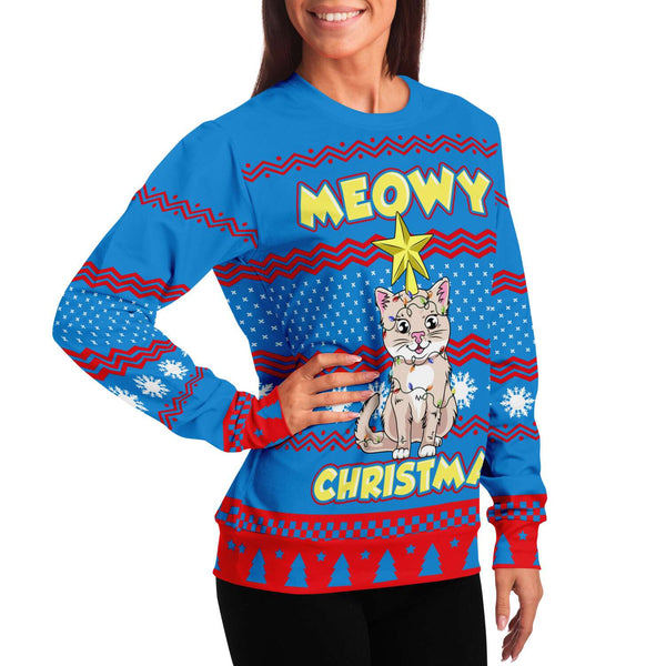Meowy Christmas -  Athletic Sweatshirt