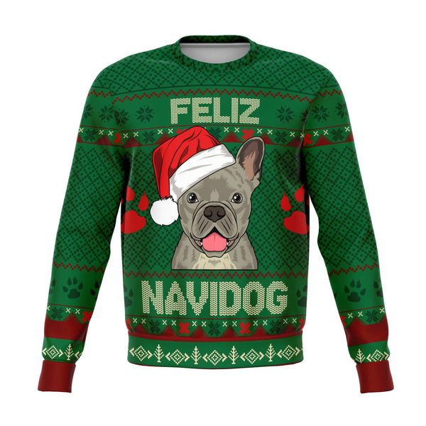 Feliz Navidog - French Bulldog - Athletic Sweatshirt