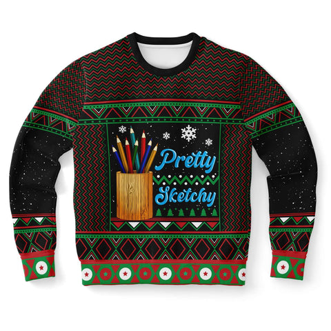 Pretty Sketchy - Athletic Sweatshirt