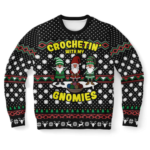 Crochetin' with my Gnomies - Athletic Sweatshirt