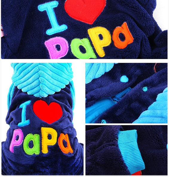 Cute Winter Clothes for Lovely Papa & Mama Dog