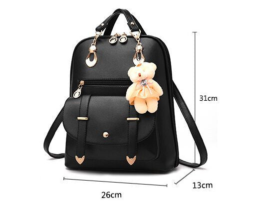 Summer Korean Style Backpacks With Bear For Women