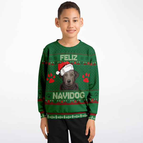 Feliz Navidog - Labrador - Athletic Kids/Youth Sweatshirt