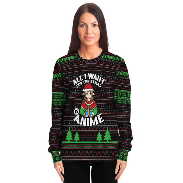 All I want for Christmas is Anime - Athletic Sweatshirt