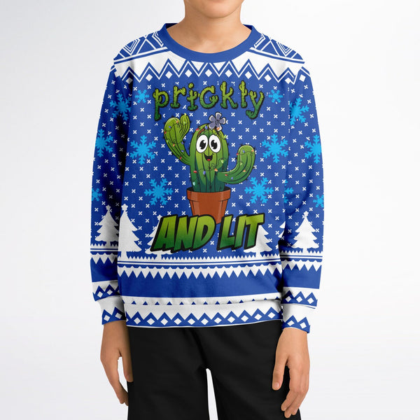 Prickly and Lit - Athletic Kids/Youth Sweatshirt