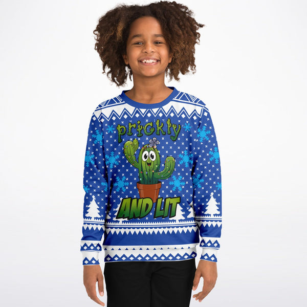 Prickly and Lit - Athletic Kids/Youth Sweatshirt