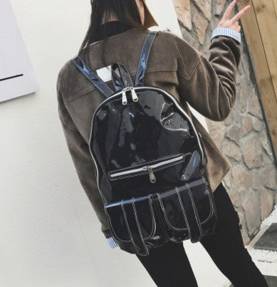 Fashion Unisex Silver Holographic Laser backpack